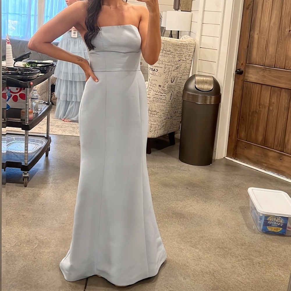 Amsale Bridesmaid Dress in Ice